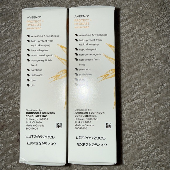 Aveeno Protect + Hydrate Face Sunscreen Lotion SPF 60 2 Pack 2 oz Ea Exp 09/25 - Picture 2 of 4
